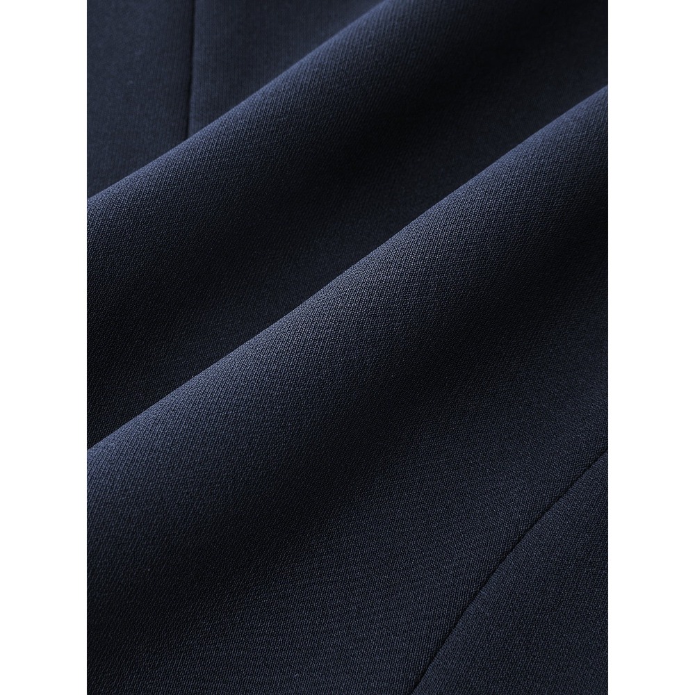 Commense Sleeveless Pleated Wrap Blazer Dress Navy Blue XS NWT - Picture 6 of 9